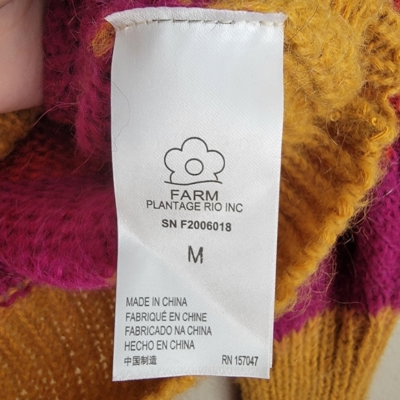 Farm Rio Striped Sweater size M NWT - Picture 3 of 7